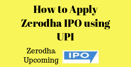 how to apply ipo via zerodha